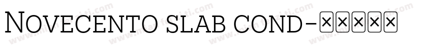 Novecento slab cond字体转换